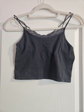 3 For $15🎊 Aeropostal Lace-Trim Navy Cropped Cami
